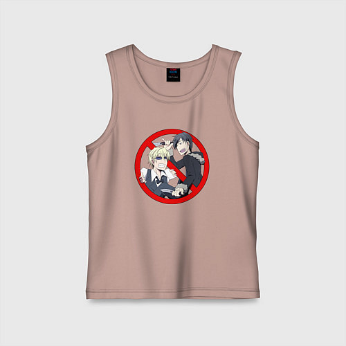 Детская майка Izaya and Shizua / Пыльно-розовый – фото 1