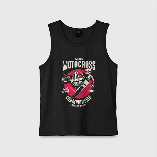Детская майка МОТОКРОСС ЧЕМПИОН / Черный – фото 1