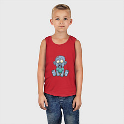 Майка детская хлопок Baby Zombie, цвет: красный — фото 2