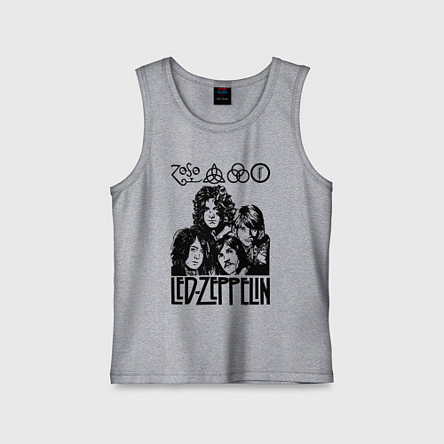 Детская майка Led Zeppelin Black / Меланж – фото 1