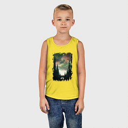 Майка детская хлопок Лес кругом, цвет: желтый — фото 2