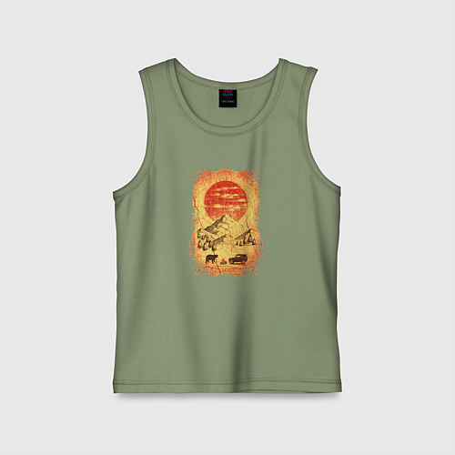 Детская майка Бездорожье и медведи / Авокадо – фото 1