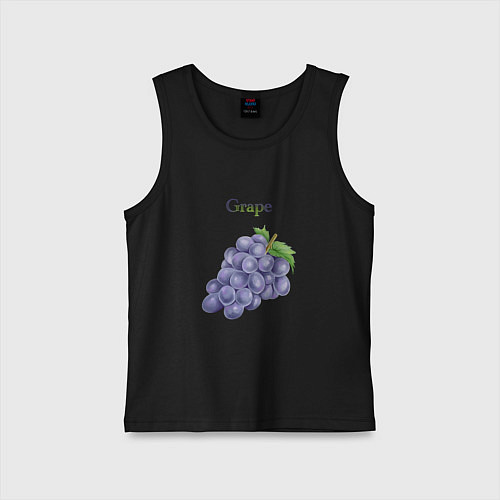 Детская майка Grape виноград / Черный – фото 1