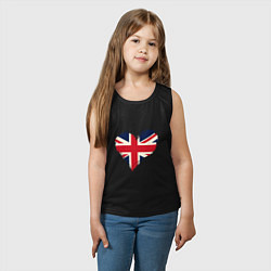 Майка детская хлопок Сердце - Британия, цвет: черный — фото 2
