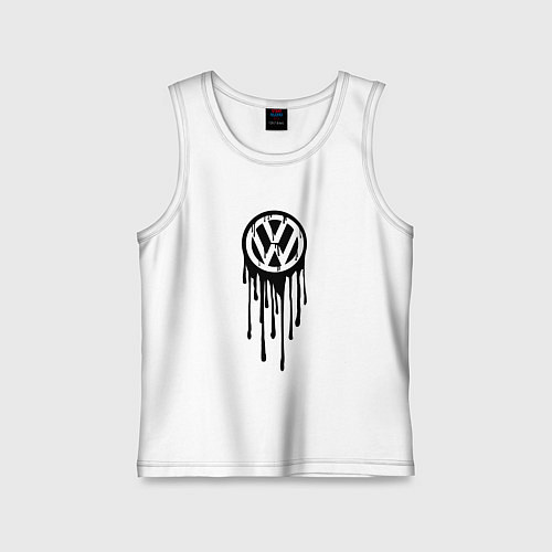 Детская майка Volkswagen - art logo / Белый – фото 1