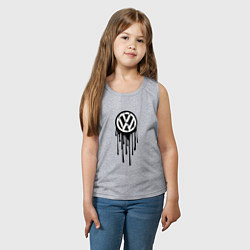 Майка детская хлопок Volkswagen - art logo, цвет: меланж — фото 2