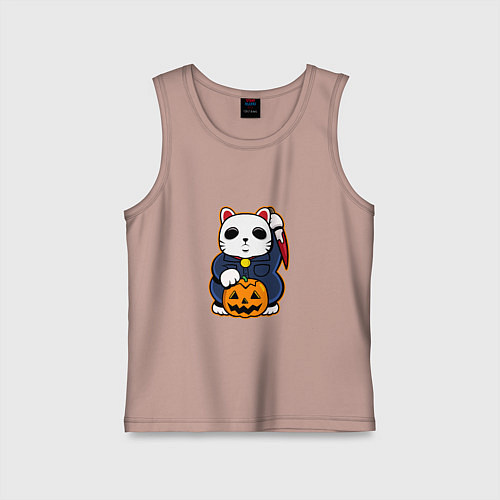 Детская майка Cat Halloween / Пыльно-розовый – фото 1