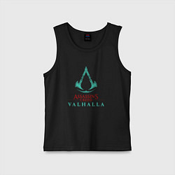 Майка детская хлопок Assassins Creed Valhalla - logo, цвет: черный