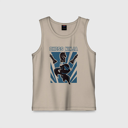 Детская майка Ниндзя шахмат / Миндальный – фото 1