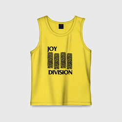 Майка детская хлопок Joy Division - rock, цвет: желтый