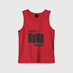 Майка детская хлопок Abbey Road - The Beatles, цвет: красный