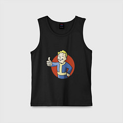 Майка детская хлопок Vault boy like, цвет: черный
