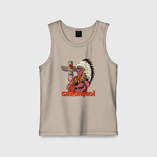 Детская майка Суровый индеец / Миндальный – фото 1