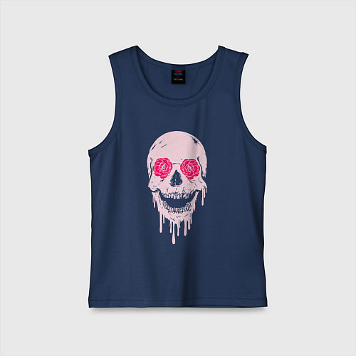 Детская майка Jolly skull / Тёмно-синий – фото 1