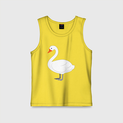 Детская майка Бeлый лебедь / Желтый – фото 1