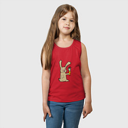 Майка детская хлопок Rabbit & Carrot, цвет: красный — фото 2