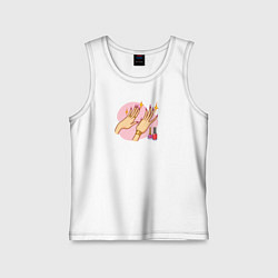 Майка детская хлопок Маникюр, цвет: белый