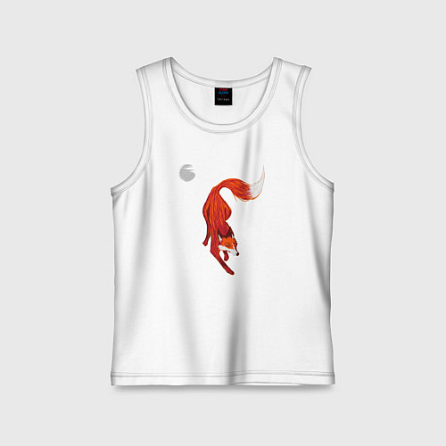 Детская майка Лиса Крадётся / Белый – фото 1