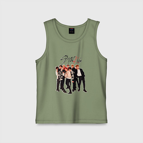 Детская майка Bang Chan Lee Know Changbin Hyunjin Han Felix Seun / Авокадо – фото 1