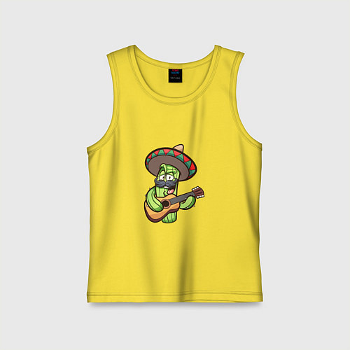 Детская майка Кактус - Мексиканец / Желтый – фото 1