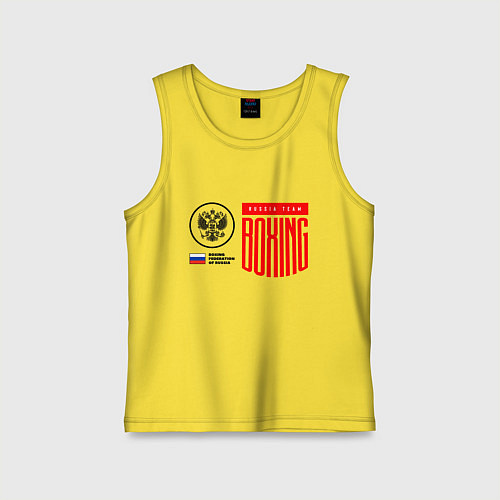 Детская майка Boxing federation of Russia / Желтый – фото 1