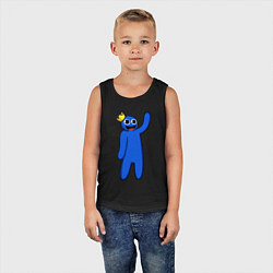 Майка детская хлопок Роблокс - Синий, цвет: черный — фото 2