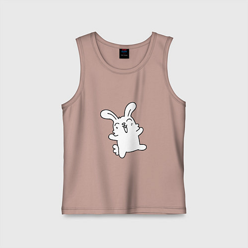 Детская майка Happy Bunny / Пыльно-розовый – фото 1