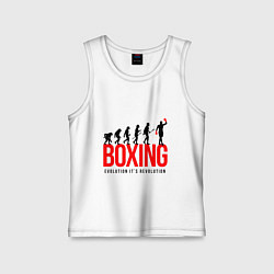 Майка детская хлопок Boxing evolution, цвет: белый