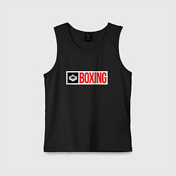 Майка детская хлопок Ring of boxing, цвет: черный
