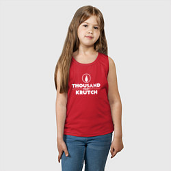 Майка детская хлопок Thousand Foot Krutch белое лого, цвет: красный — фото 2