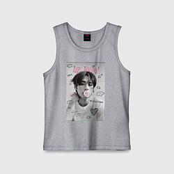 Майка детская хлопок Lee Know Stray Kids, цвет: меланж