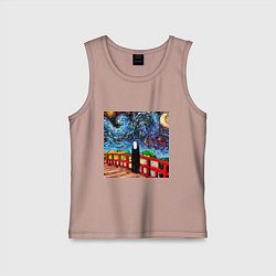 Майка детская хлопок Безликий Гог, цвет: пыльно-розовый