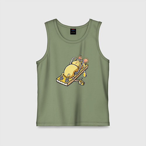 Детская майка Мышиный пауэрлифтинг / Авокадо – фото 1