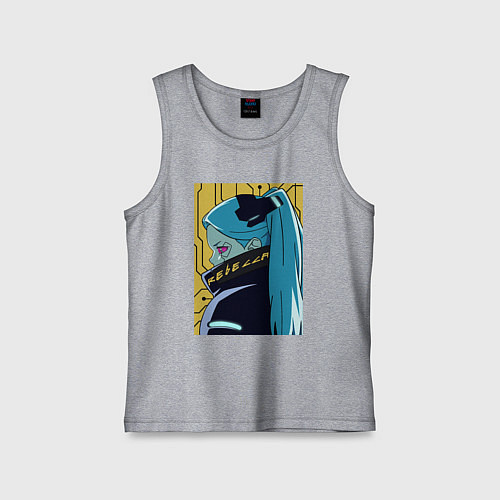 Детская майка Киберпанк Ребекка / Меланж – фото 1