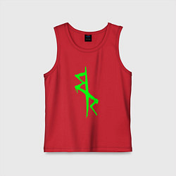 Майка детская хлопок Logotype - Cyberpunk: Edgerunners, цвет: красный