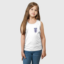 Майка детская хлопок Сборная Англии логотип, цвет: белый — фото 2