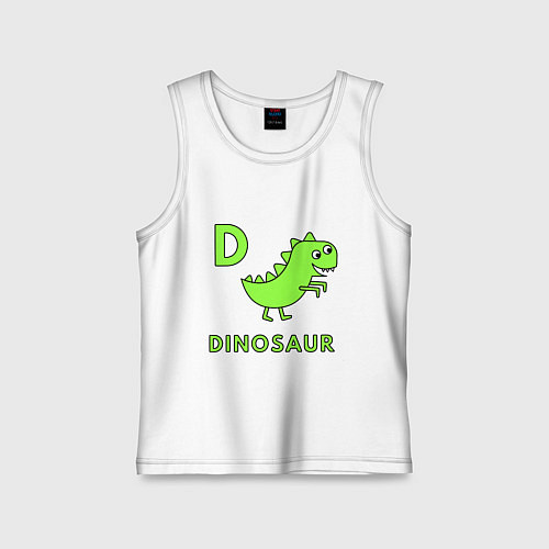 Детская майка Dinosaur D / Белый – фото 1