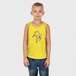 Майка детская хлопок Мистический ловец снов, цвет: желтый — фото 2