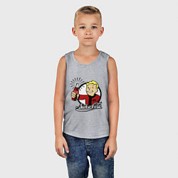 Майка детская хлопок Vault boy - nuka cola, цвет: меланж — фото 2