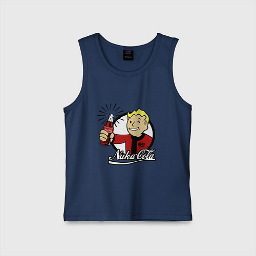 Детская майка Vault boy - nuka cola / Тёмно-синий – фото 1