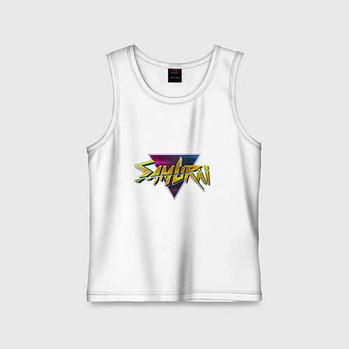 Детская майка Киберпанк cамурай / Белый – фото 1