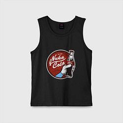 Майка детская хлопок Nuka cola sticker, цвет: черный