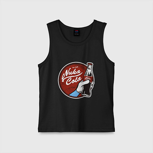 Детская майка Nuka cola sticker / Черный – фото 1
