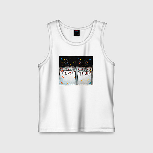 Детская майка Мрачные коты празднуют / Белый – фото 1