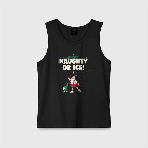Детская майка Naughty or ice / Черный – фото 1