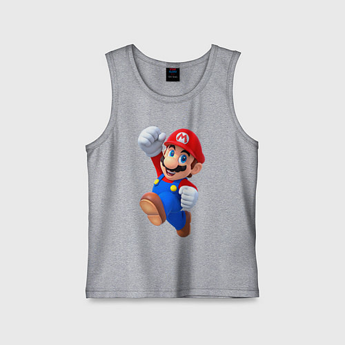 Детская майка Мaрио / Меланж – фото 1