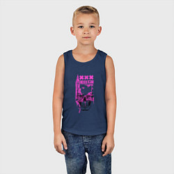 Майка детская хлопок Hooligan skull, цвет: тёмно-синий — фото 2