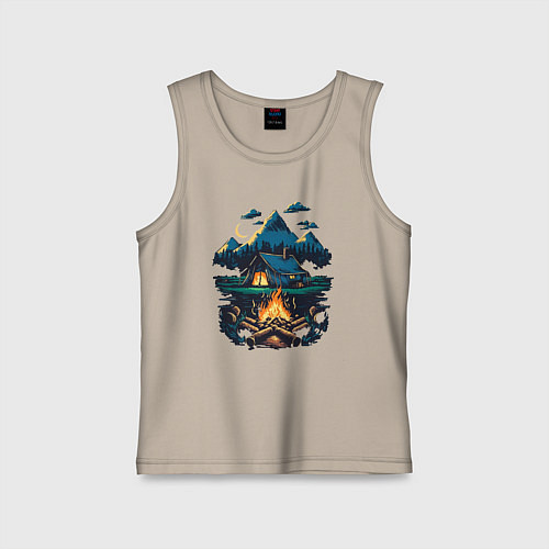 Детская майка Ночной поход / Миндальный – фото 1