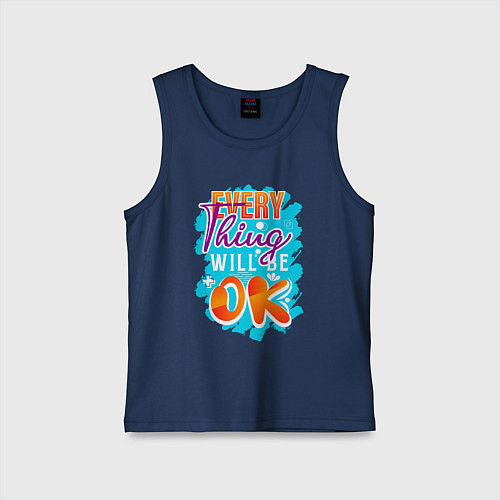 Детская майка Всё будет в порядке / Тёмно-синий – фото 1