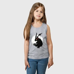 Майка детская хлопок Черный кролик 2023, цвет: меланж — фото 2